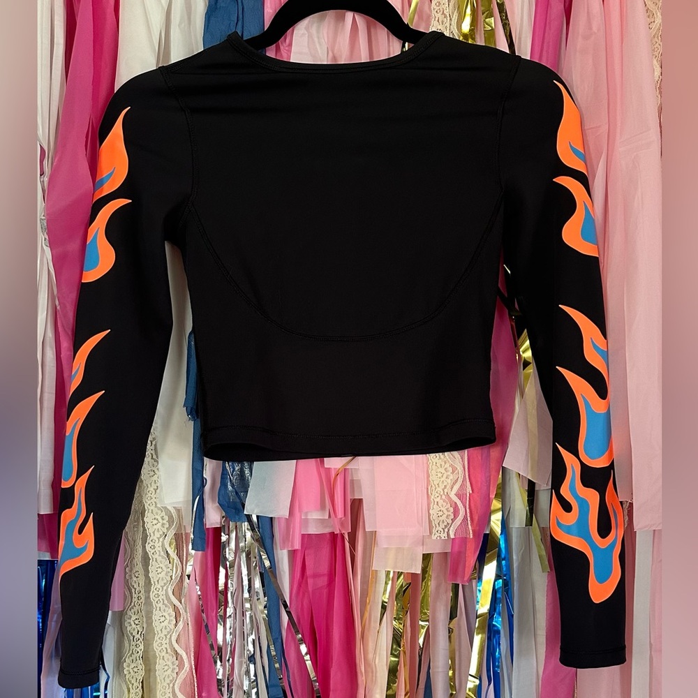 Fenty x Savage crop top fire sleeves racer
